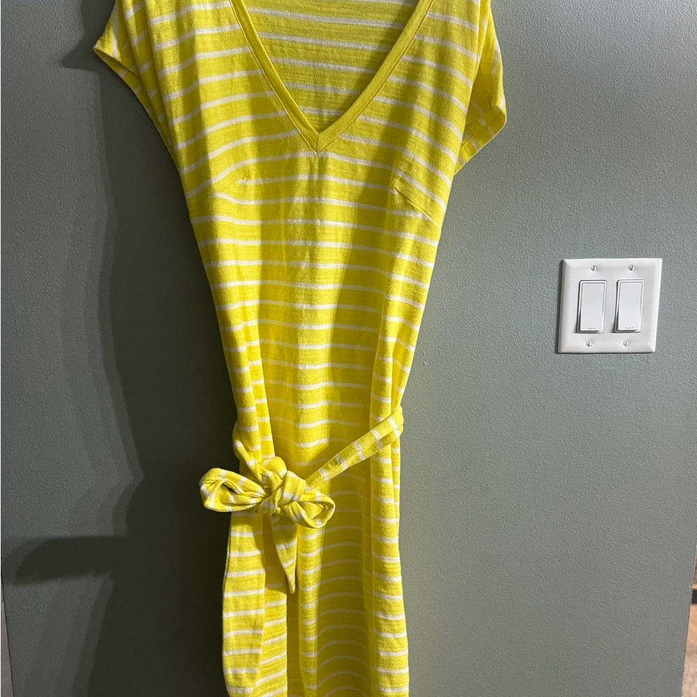 Lane Bryant Yellow and White Striped Top - Picture 3 of 8